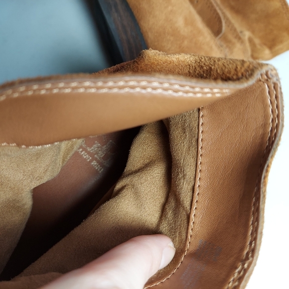 Gianni Bini Ankle Boots Slip-on Slouchy Almond Bootie Buckle Accent Camel Tan 8M - Picture 6 of 9